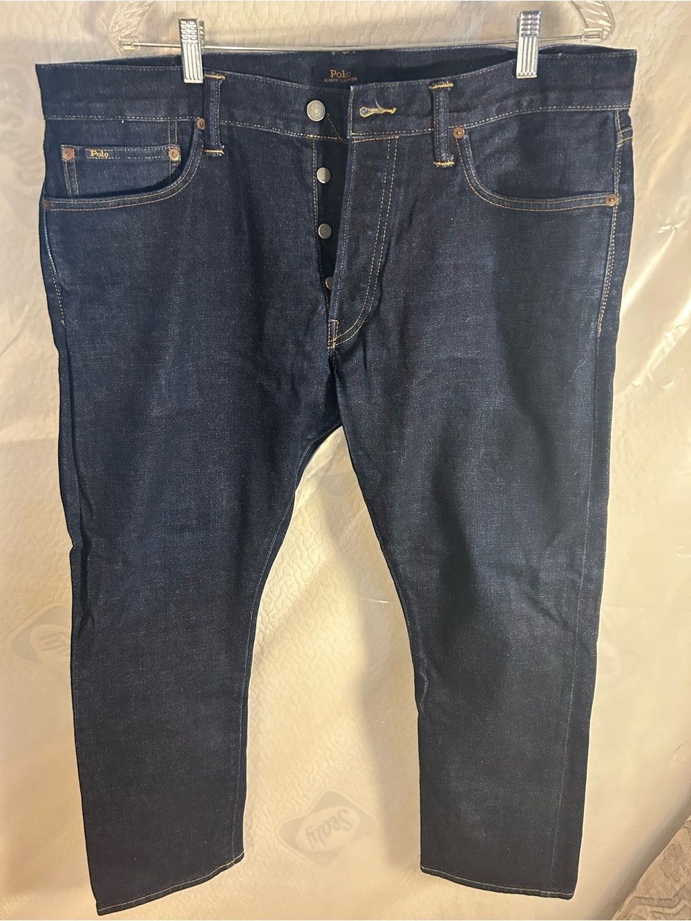 Polo by Ralph Lauren Dark Blue Men's Jeans salvage denim